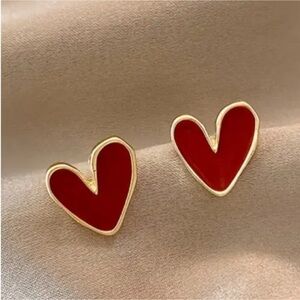 NEW Heart Enamel Stainless Studs
